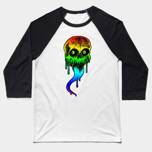 Licking Rainbow Skull Baseball T-Shirt